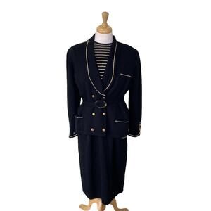 DON SAYRES for Wellmore Vintage  80s Wool Dress Blazer Suit Set Size 10 NWT